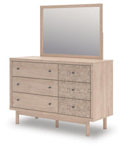 Arloster Full Upholstered Panel Bed, Dresser and Mirror - PCB1566B13