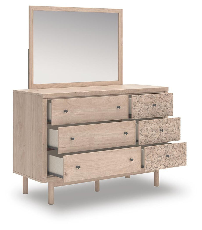 Arloster Tan Dresser and Mirror - PCB1566B1
