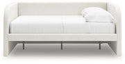 Arloster Tan/White Full Upholstered Day Bed - PCB1566B10