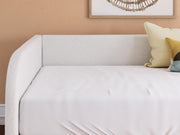 Arloster Tan/White Full Upholstered Day Bed with Storage - PCB1566B11