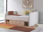 Arloster Tan/White Full Upholstered Day Bed with Storage - PCB1566B11