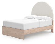 Arloster Tan/White Full Upholstered Panel Bed - PCB1566B3