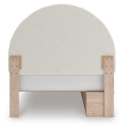 Arloster Tan/White Full Upholstered Panel Bed with Storage - PCB1566B5