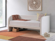 Arloster Tan/White Twin Upholstered Day Bed - PCB1566B8