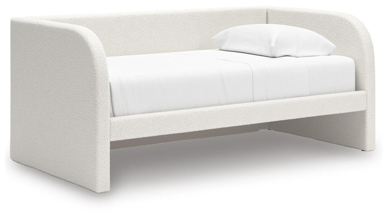 Arloster Tan/White Twin Upholstered Day Bed - PCB1566B8