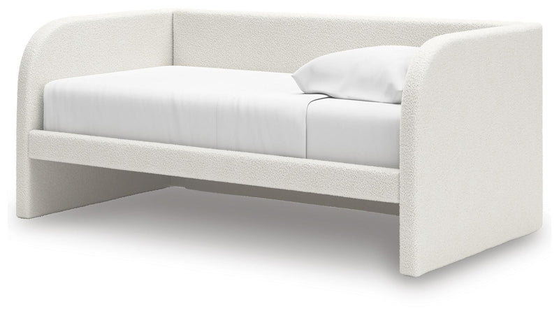Arloster Tan/White Twin Upholstered Day Bed - PCB1566B8