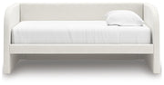 Arloster Tan/White Twin Upholstered Day Bed - PCB1566B8