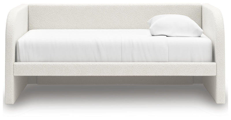 Arloster Tan/White Twin Upholstered Day Bed - PCB1566B8