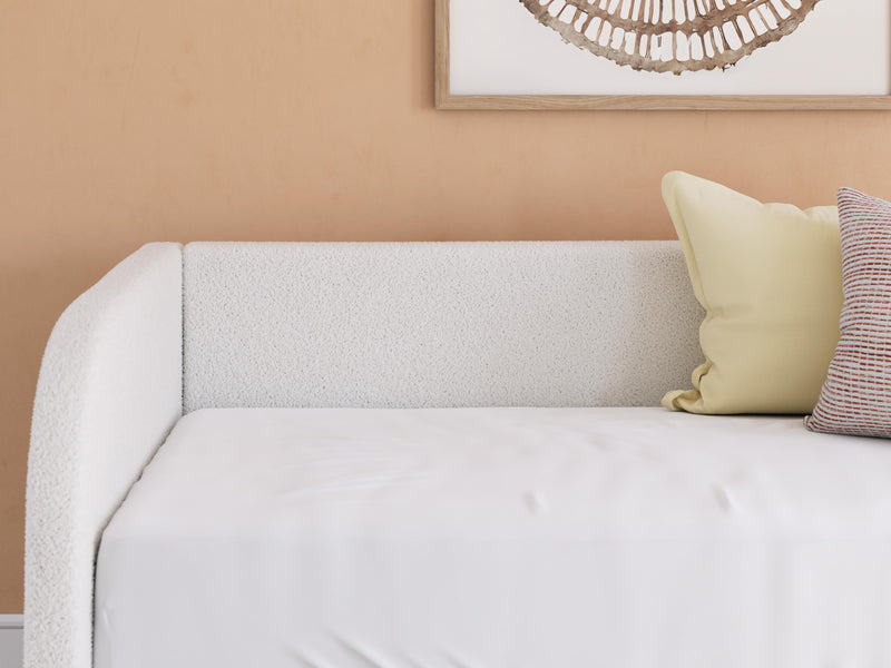 Arloster Tan/White Twin Upholstered Day Bed - PCB1566B8