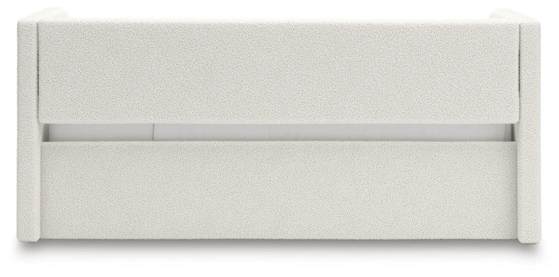 Arloster Tan/White Twin Upholstered Day Bed with Storage - PCB1566B9