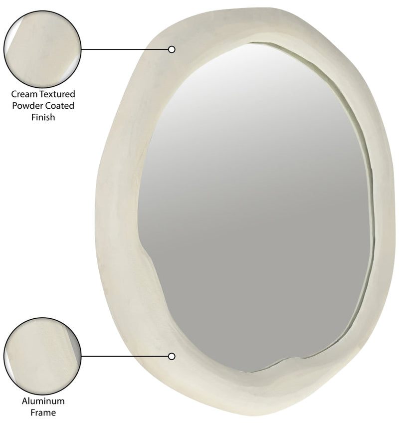 Armada Aluminum Framed Mirror in Cream - 66075Cream-M24