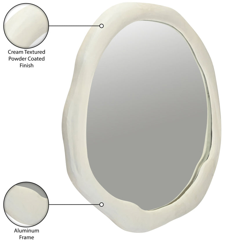 Armada Aluminum Framed Mirror in Cream - 66075Cream-M30