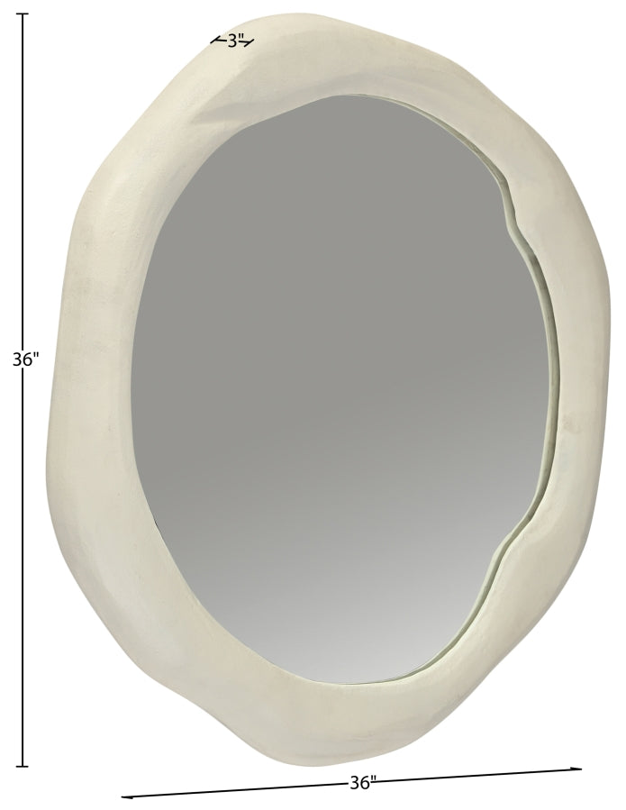 Armada Aluminum Framed Mirror in Cream - 66075Cream-M36