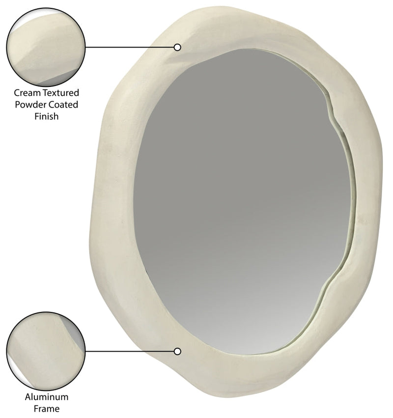 Armada Aluminum Framed Mirror in Cream - 66075Cream-M36