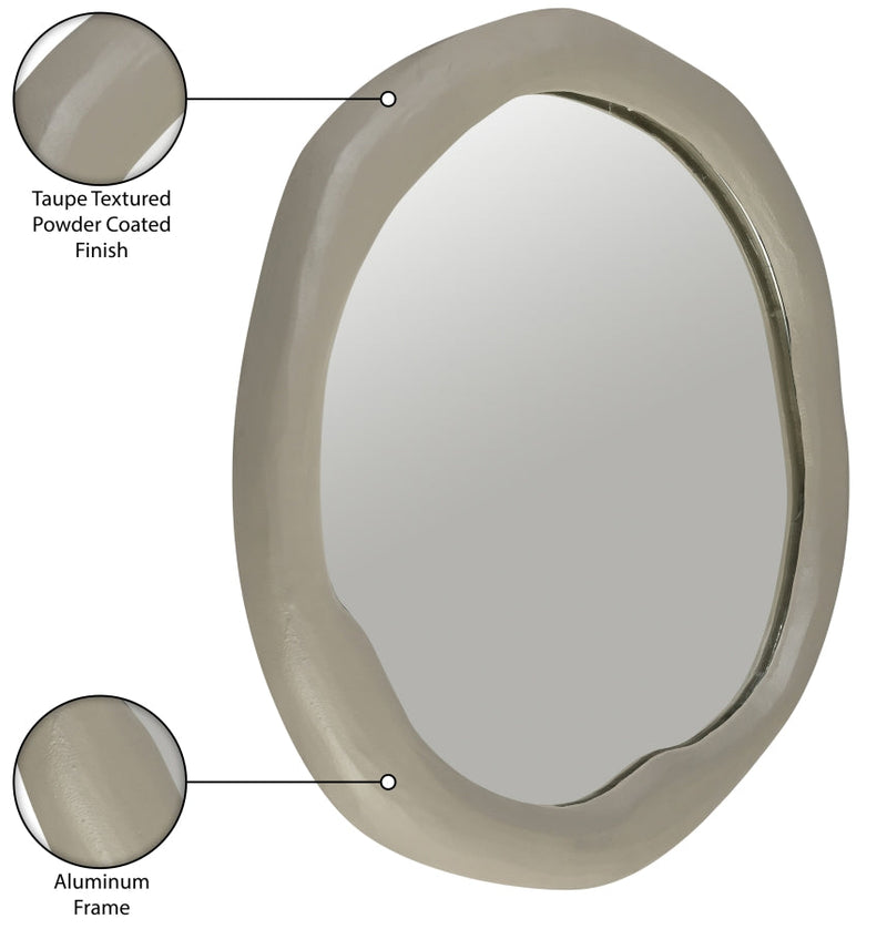 Armada Aluminum Framed Mirror in Taupe - 66075Taupe-M30
