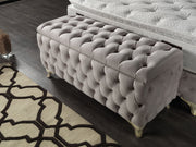 Armada Storage Bed With Headboard Cream - King in Cream - 110-ARM-L01-200-SB