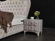Armada Storage Bed With Headboard Cream - King in Cream - 110-ARM-L01-200-SB
