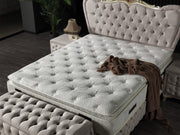 Armada Storage Bed With Headboard Cream - King in Cream - 110-ARM-L01-200-SB