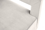 Armani Velvet Upholstered Accent Chair in Cream - 597Cream