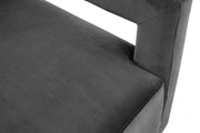 Armani Velvet Upholstered Accent Chair in Grey - 597Grey