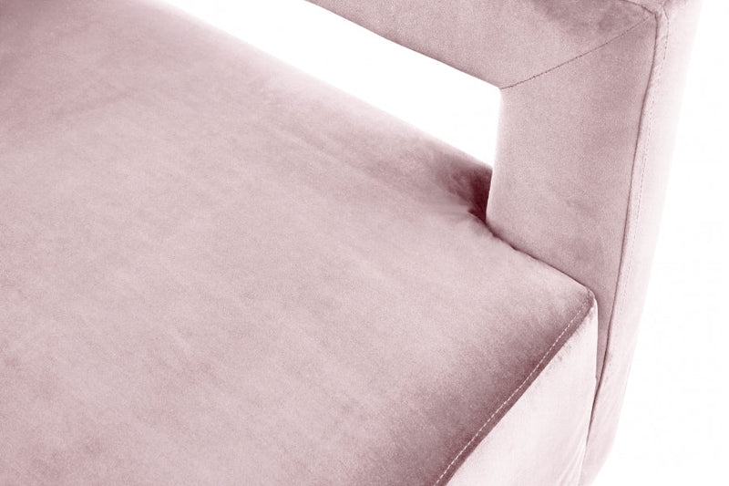 Armani Velvet Upholstered Accent Chair in Pink - 597Pink
