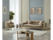 Armoni 3-pieces (Sofa & Loveseat & Chair) Livingroom Set Beige in Beige - 101-ARM-LV260-321