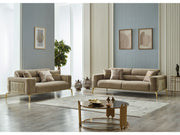Armoni 4 pieces (2 Sofa & 2 Chair) Livingroom Set Beige in Beige - 101-ARM-LV260-3311