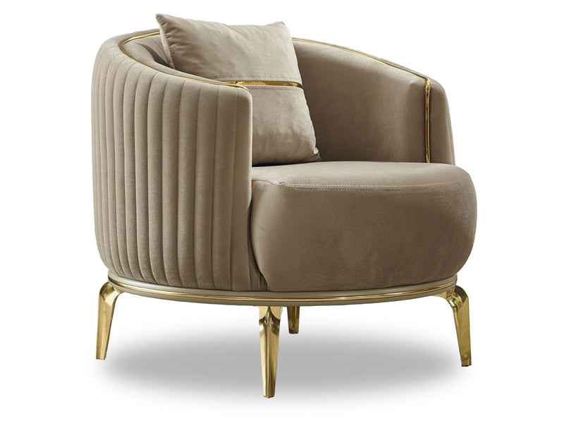 Armoni 4 pieces (2 Sofa & 2 Chair) Livingroom Set Beige in Beige - 101-ARM-LV260-3311