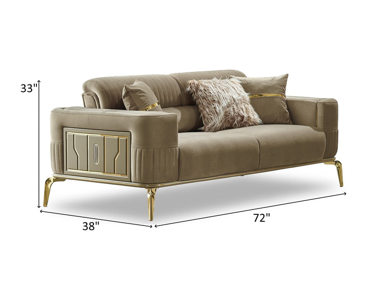 Armoni 72" Wide Square Arm Extendable Loveseat - Gate FurnitureLoveseat