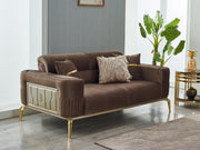 Armoni 72" Wide Square Arm Extendable Loveseat - Gate FurnitureLoveseat