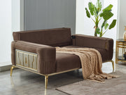 Armoni 72" Wide Square Arm Extendable Loveseat - Gate FurnitureLoveseat