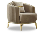 Armoni Chair Beige With Gold Legs in Beige - 101-ARM-LV260-B