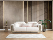 Armoni Elf 3-pieces (Sofa & Loveseat & Chair) Livingroom in White - 200-ELIF-ARM-A534-321