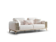 Armoni Elf 3-pieces (Sofa & Loveseat & Chair) Livingroom in White - Grey - 200-ELIF-ARM-A535-321