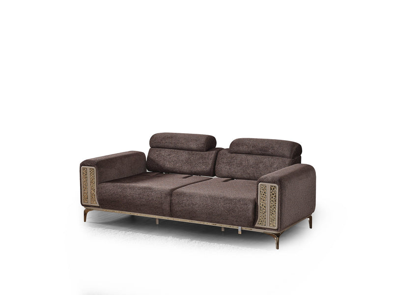 Armoni Elf 3-pieces (Sofa & Loveseat & Chair) Livingroom in White - Grey - 200-ELIF-ARM-A535-321