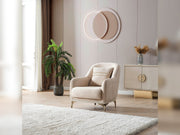 Armoni Elf 3-pieces (Sofa & Loveseat & Chair) Livingroom in White - Grey - 200-ELIF-ARM-A535-321