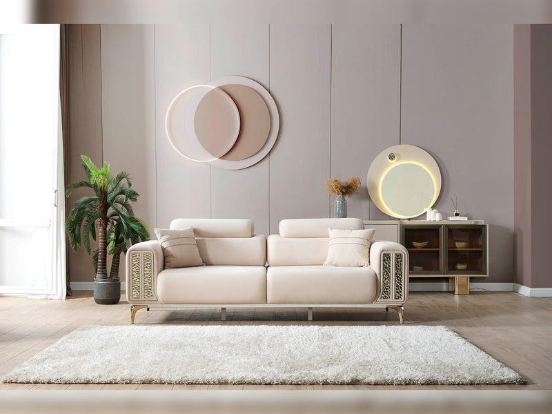 Armoni Elf Convertible Loveseat in Beige - 200-ELIF-ARM-A530-2