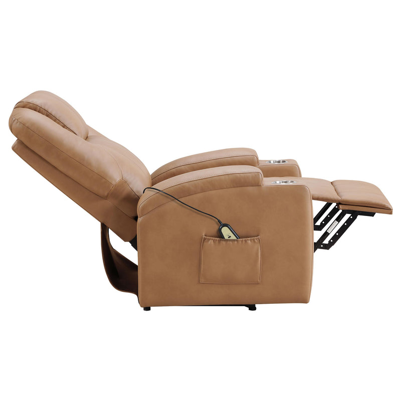 Armstrong Faux Leather Power Lift Massage Recliner Camel - 609476P