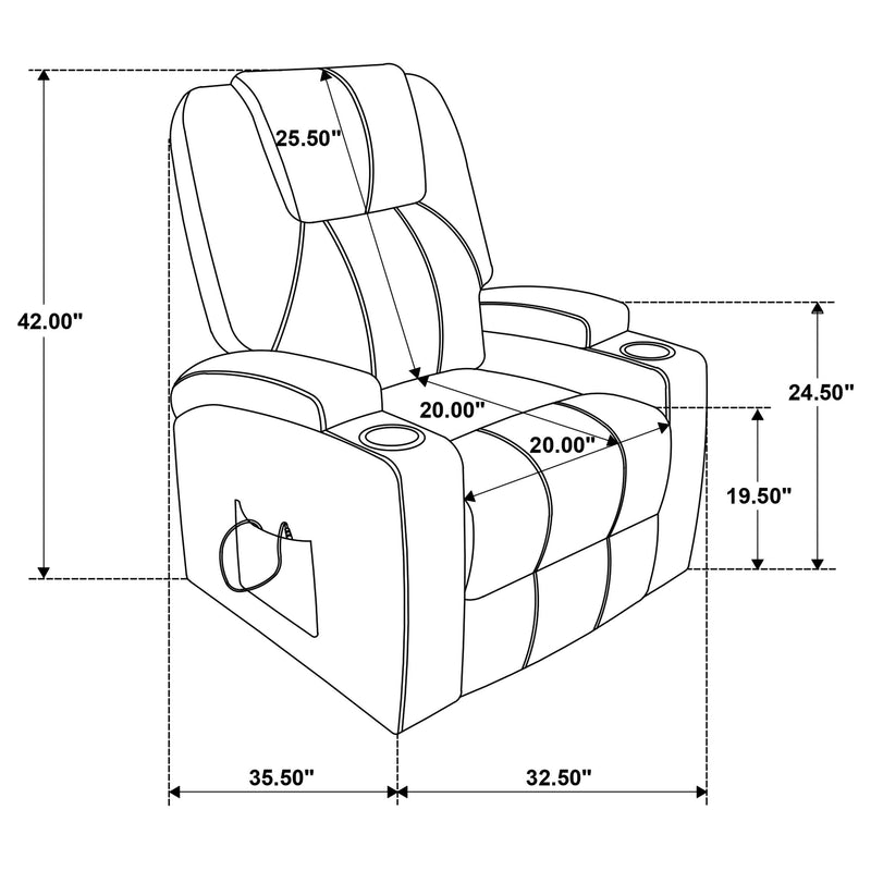 Armstrong Faux Leather Power Lift Massage Recliner Camel - 609476P