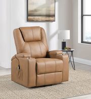 Armstrong Faux Leather Power Lift Massage Recliner Camel - 609476P