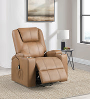 Armstrong Faux Leather Power Lift Massage Recliner Camel - 609476P