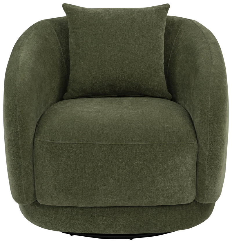 Arnaud Chenille Upholstered Swivel Accent Chair Green - 902487