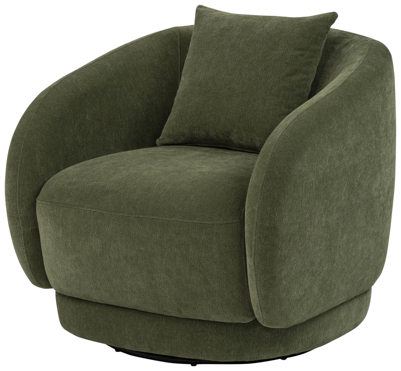 Arnaud Chenille Upholstered Swivel Accent Chair Green - 902487