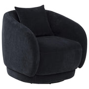 Arnaud Chenille Upholstered Swivel Accent Chair Navy - 903487