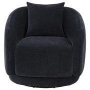 Arnaud Chenille Upholstered Swivel Accent Chair Navy - 903487