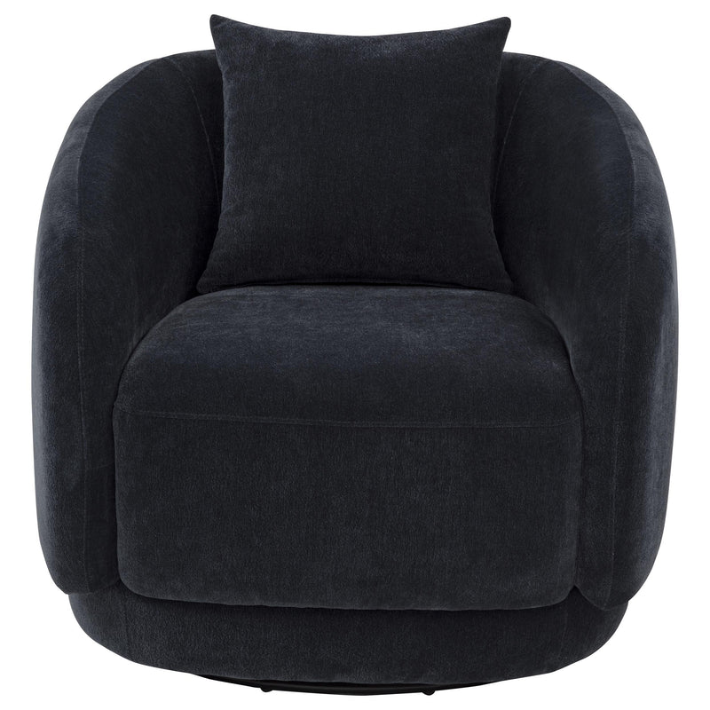 Arnaud Chenille Upholstered Swivel Accent Chair Navy - 903487