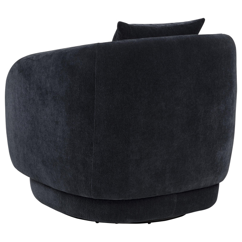 Arnaud Chenille Upholstered Swivel Accent Chair Navy - 903487