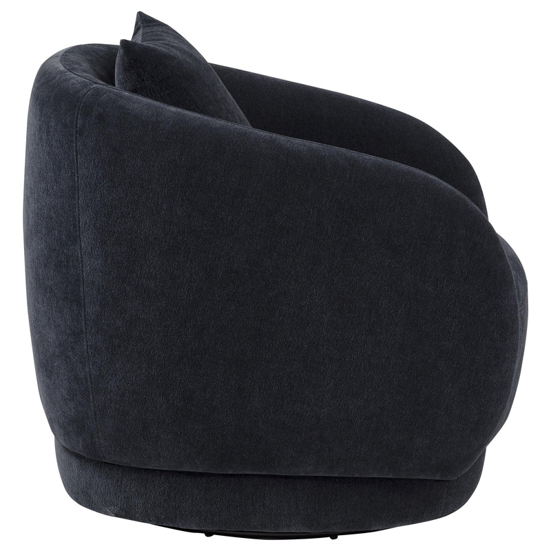 Arnaud Chenille Upholstered Swivel Accent Chair Navy - 903487