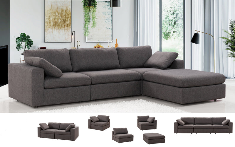Arny Smoke Armless Chair - ARNY-CHAIR