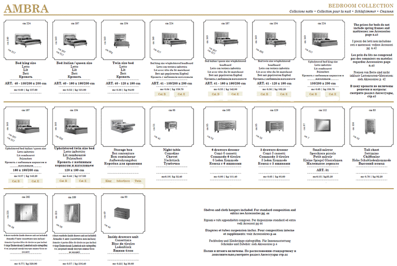 Arredoambra Bedroom By Arredoclassic With Double Dresser Set - Gate Furniture